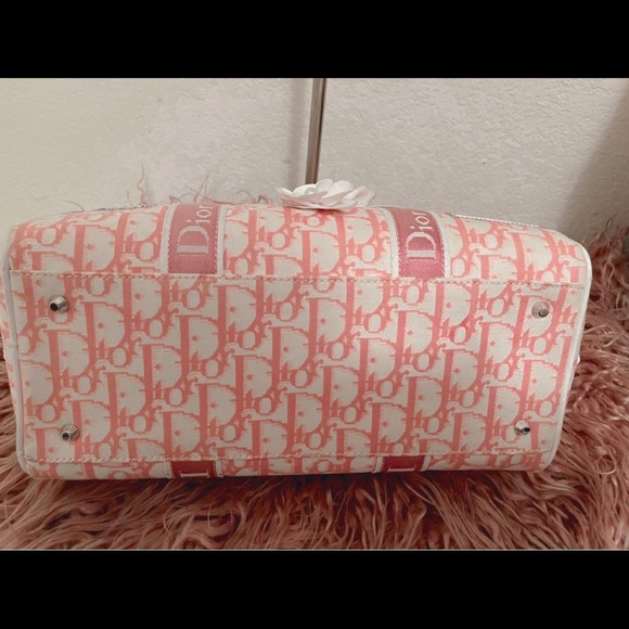 This is an authentic CHRISTIAN DIOR Monogram Girly Boston in Pink. - Picture 3 of 5